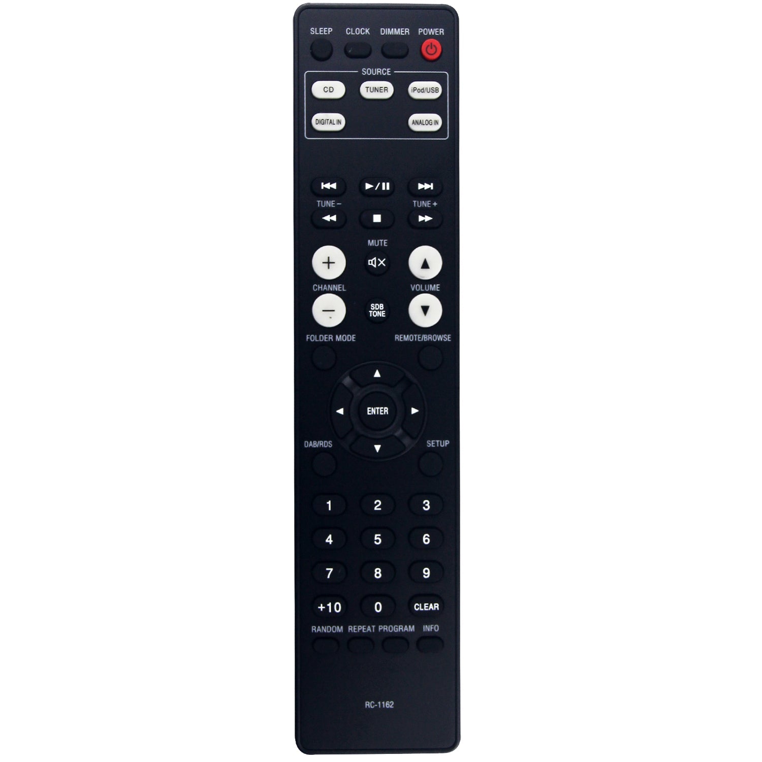 RC-1162 Remote Control Replacement for Denon Micro Hi-Fi System CD Receiver