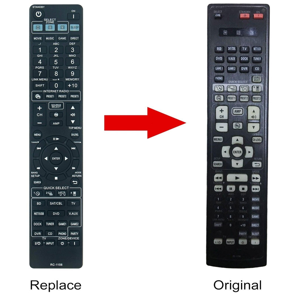 New RC-1156 Remote Control Replacement for Denon AV Receiver AVR-2312