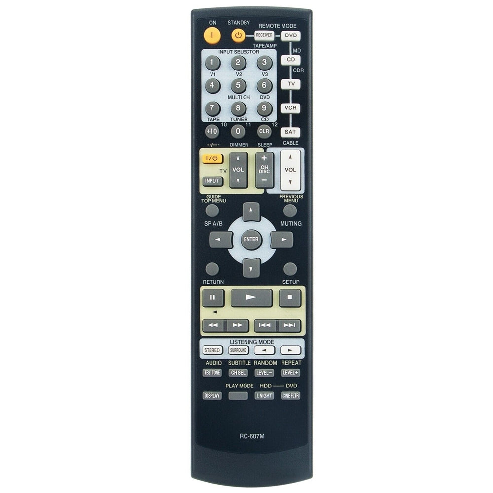 RC-607M Remote Control Replacement for for Onkyo AV Receiver TX-SR503