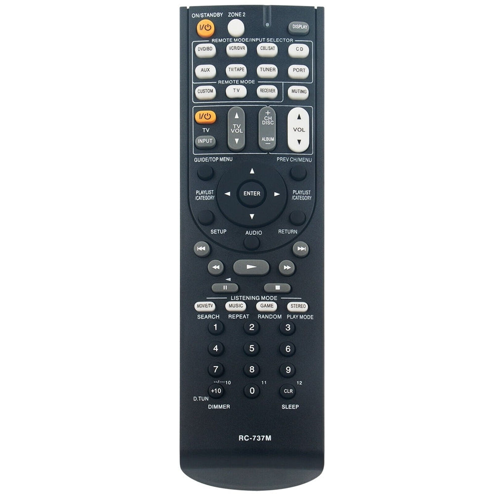 RC-737M Remote Control Replacement for Onkyo AV Receiver TX-SR507