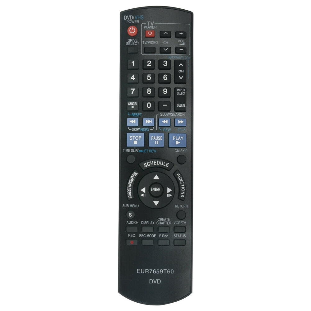 EUR7659T60 Replacement Remote for Panasonic DVD VCR Player Diga DMR-EZ37