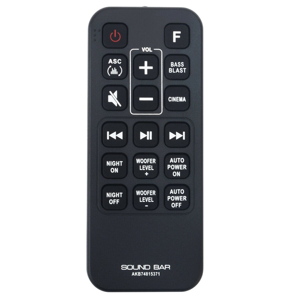AKB74815371 Replacement Remote for LG Sound Bar SJ3 SJ4 SPJ4B-W SK4D