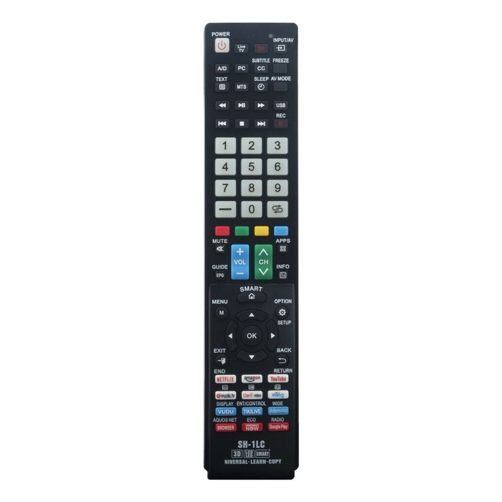 SH-1LC Replacement Remote for Sharp LCD LED TV SH1LC